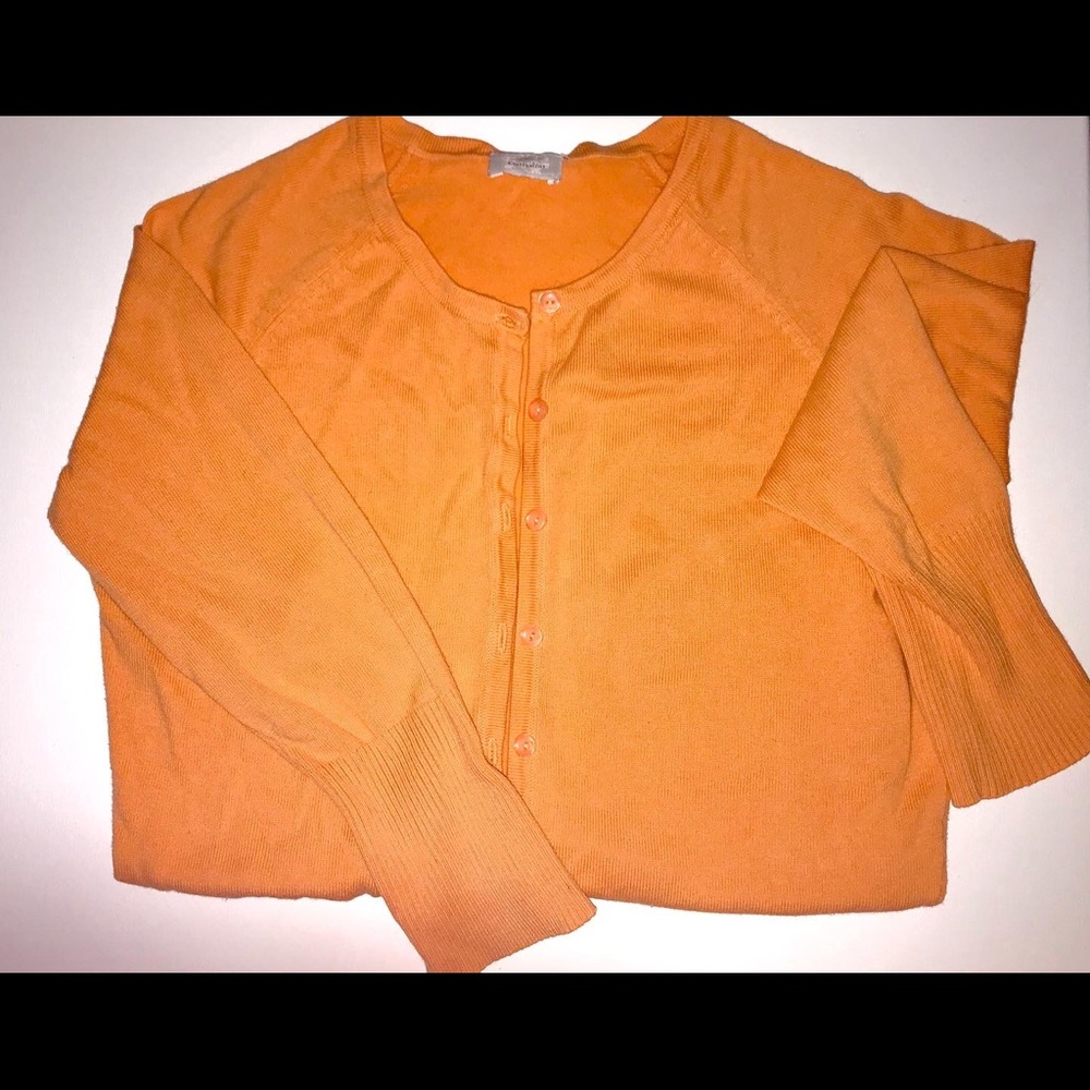 Super Cute Orange Button-up Sweater!